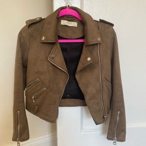 Zara Suede Moto Jacket
